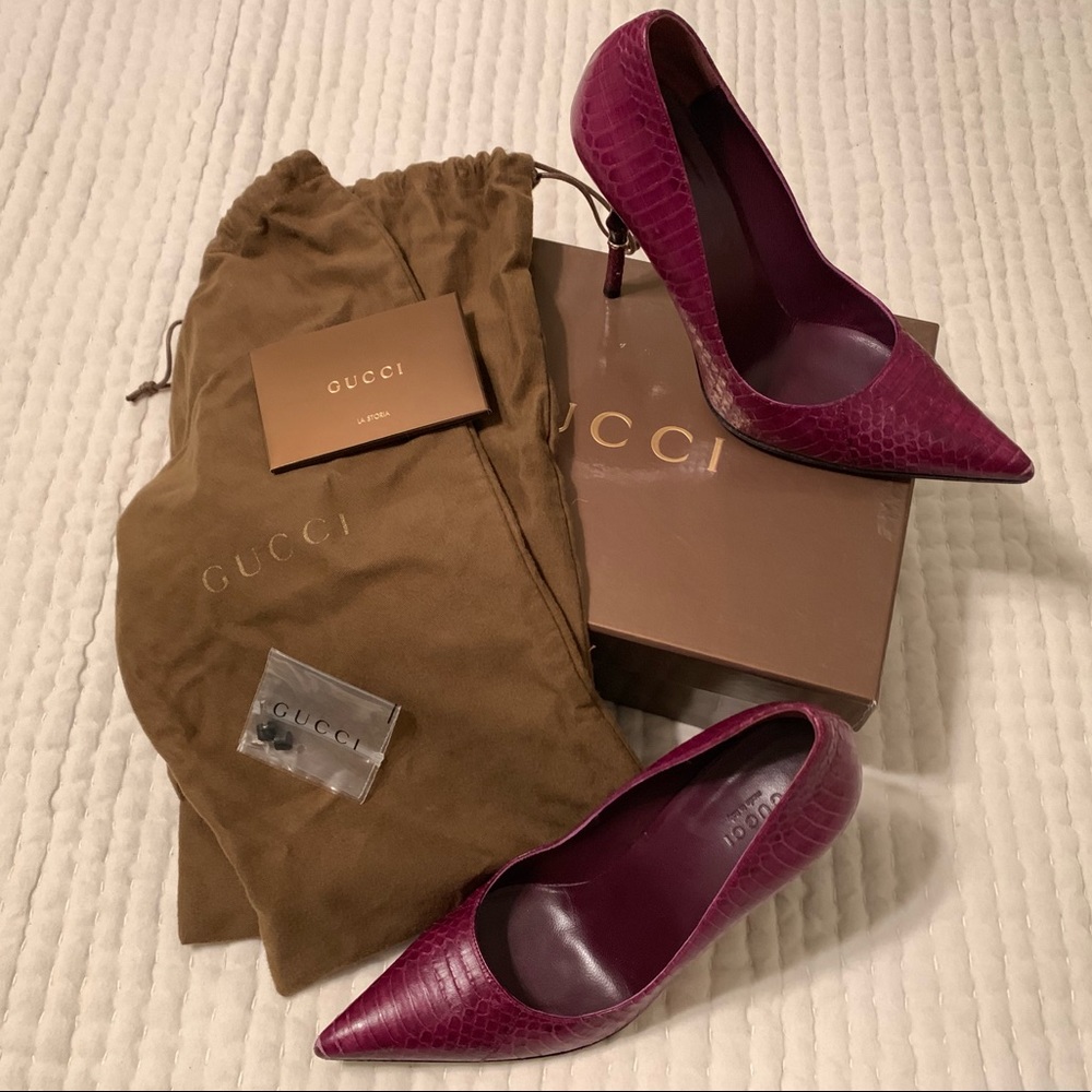 Gucci heels with Bamboo in size 8